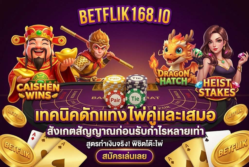 เทคนิคดักแทงไพ่คู่และเสมอ สังเกตสัญญาณก่อนรับกำไรหลายเท่า BETFLIK168